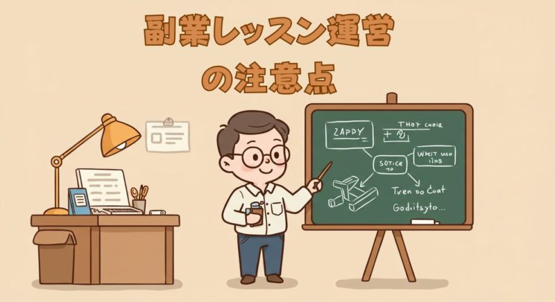 副業レッスン運営の注意点